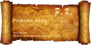 Poduska Kira névjegykártya